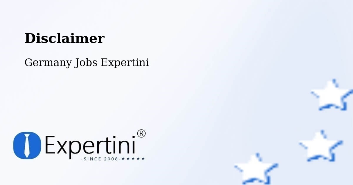 Disclaimer – Kronberg - Germany Jobs Expertini